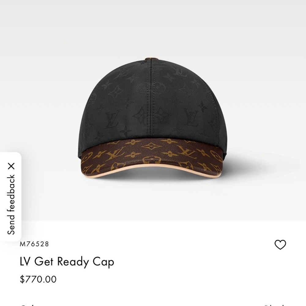 Louis Vuitton Black and Brown Monogram Cap